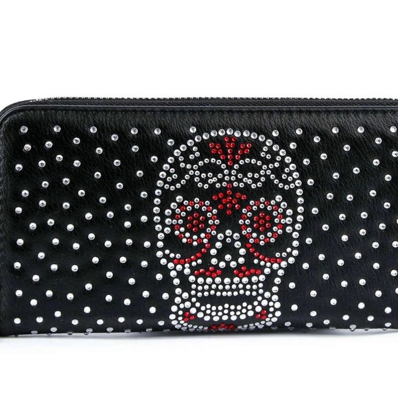 Sugar skull purse with long strap And matching wallet - Picture 2 of 3